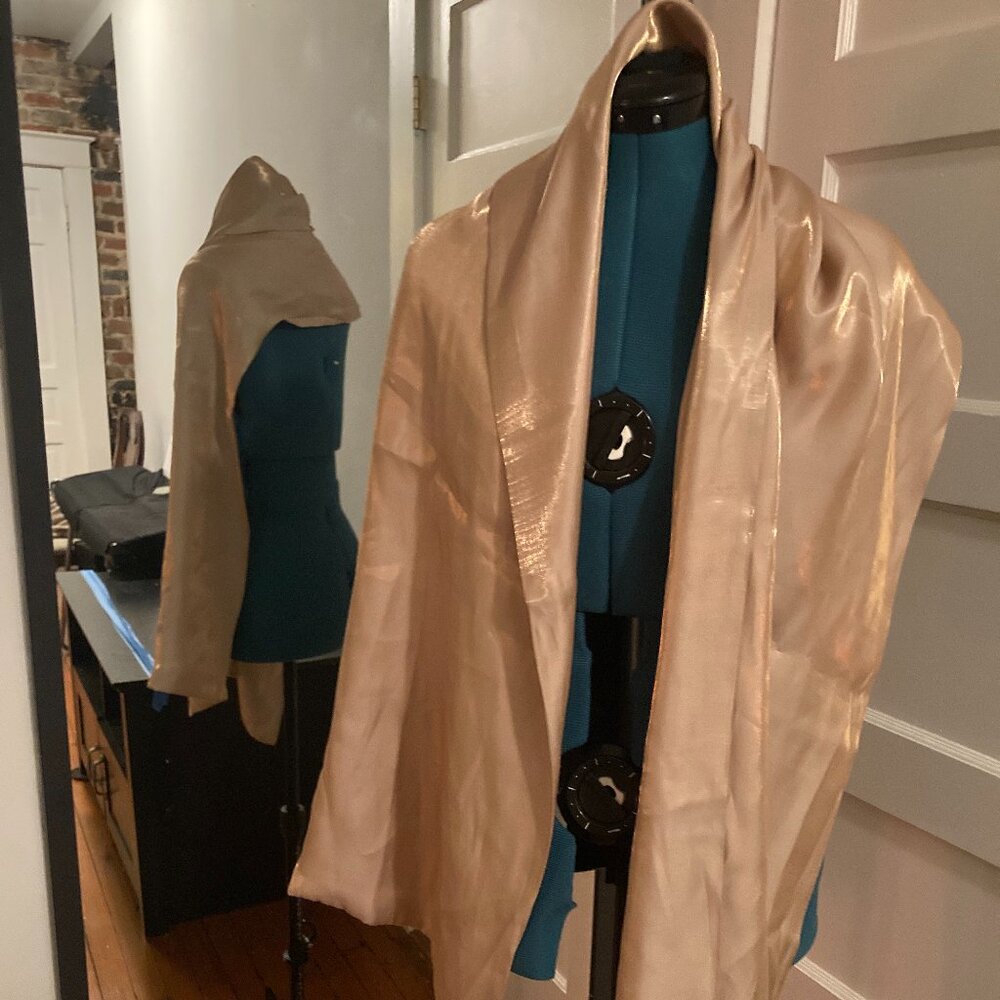 Gold shimmer shawl / wrap